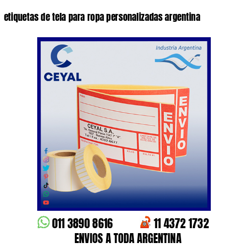 etiquetas de tela para ropa personalizadas argentina