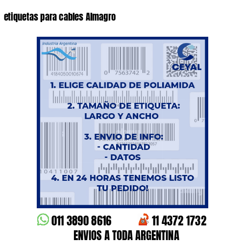 etiquetas para cables Almagro