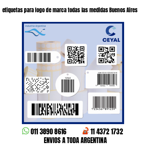 etiquetas para logo de marca todas las medidas Buenos Aires