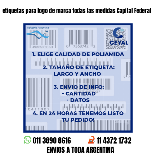 etiquetas para logo de marca todas las medidas Capital Federal