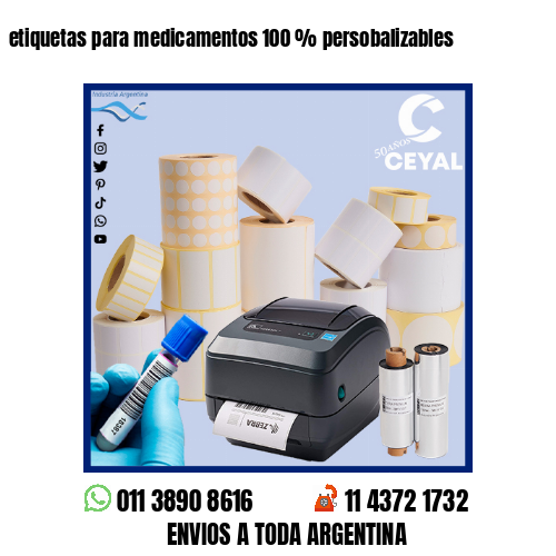 etiquetas para medicamentos 100 % persobalizables