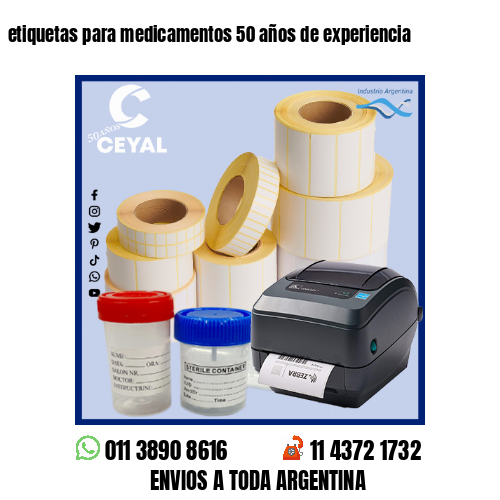 etiquetas para medicamentos 50 años de experiencia