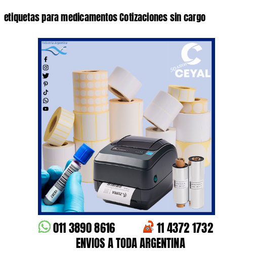 etiquetas para medicamentos Cotizaciones sin cargo