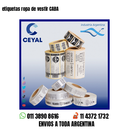etiquetas ropa de vestir CABA