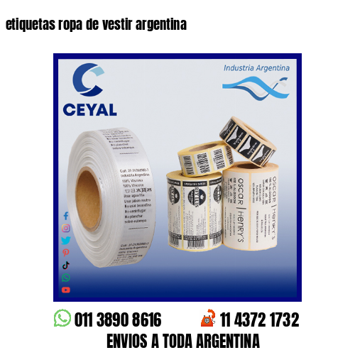 etiquetas ropa de vestir argentina