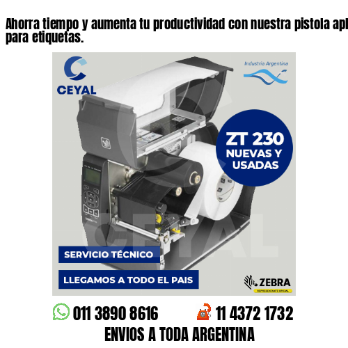 Ahorra tiempo y aumenta tu productividad con nuestra pistola aplicadora de hilos para etiquetas.