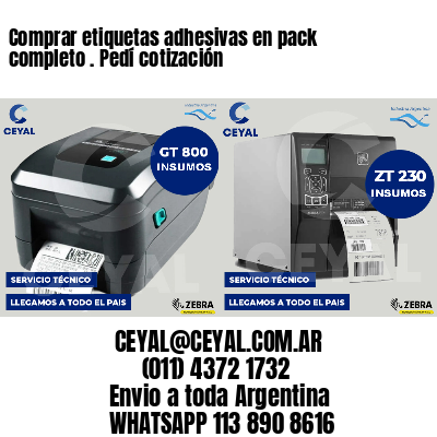 Comprar etiquetas adhesivas en pack completo . Pedí cotización