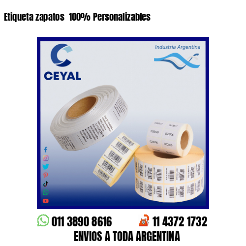 Etiqueta zapatos  100% Personalizables