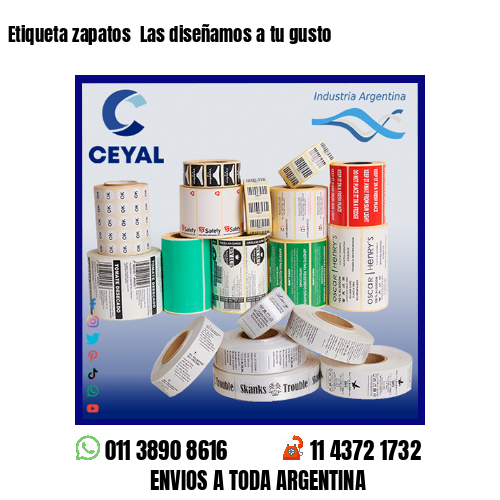 Etiqueta zapatos  Las diseñamos a tu gusto