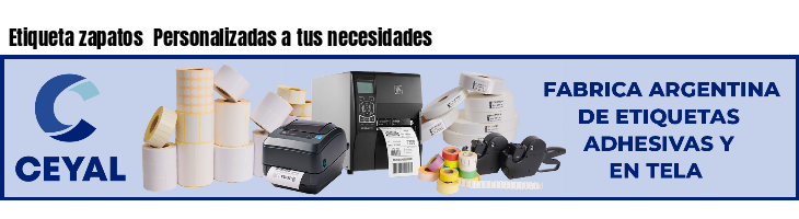Etiqueta zapatos  Personalizadas a tus necesidades