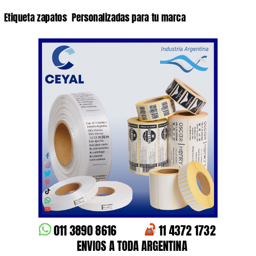 Etiqueta zapatos  Personalizadas para tu marca