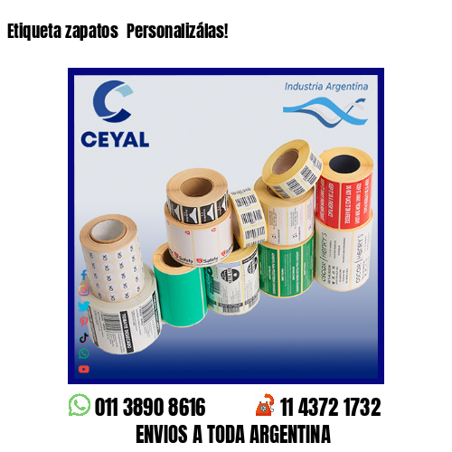Etiqueta zapatos  Personalizálas!