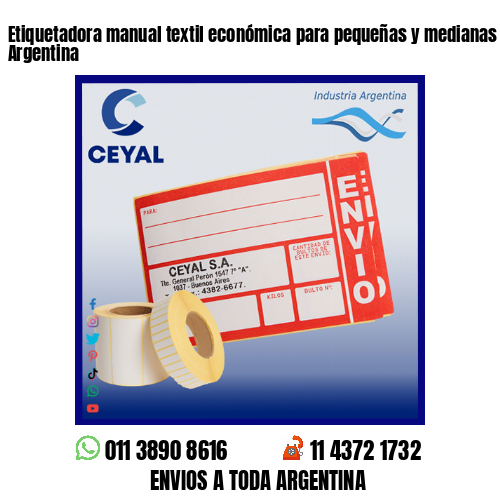 Etiquetadora manual textil económica para pequeñas y medianas empresas – Argentina