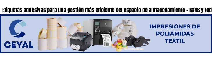 Etiquetas adhesivas para una gestión más eficiente del espacio de almacenamiento - BSAS y todo el país