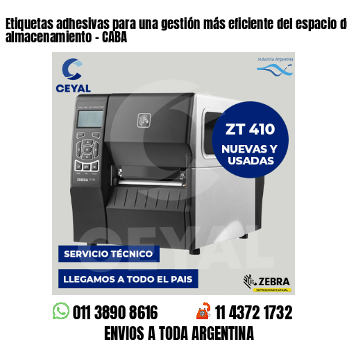 Etiquetas adhesivas para una gestión más eficiente del espacio de almacenamiento – CABA