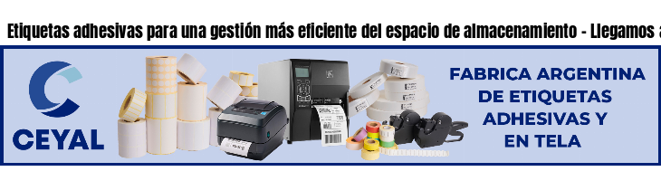 Etiquetas adhesivas para una gestión más eficiente del espacio de almacenamiento - Llegamos a toda la Argentina