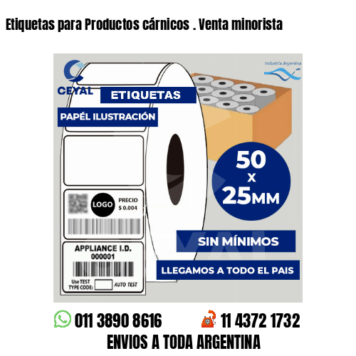 Etiquetas para Productos cárnicos . Venta minorista