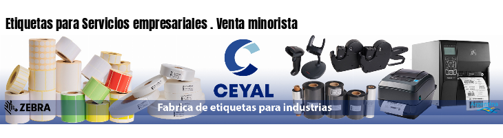 Etiquetas para Servicios empresariales . Venta minorista
