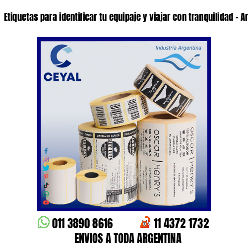 Etiquetas para identificar tu equipaje y viajar con tranquilidad – Argentina