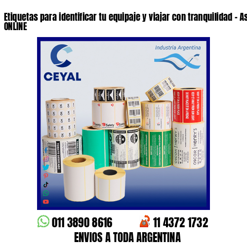 Etiquetas para identificar tu equipaje y viajar con tranquilidad – Asesoramiento ONLINE