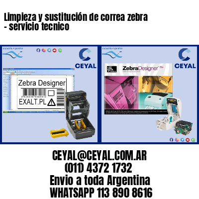 Limpieza y sustitución de correa zebra – servicio tecnico
