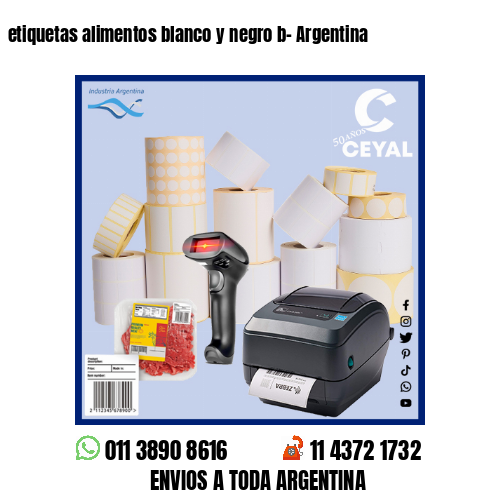etiquetas alimentos blanco y negro b- Argentina
