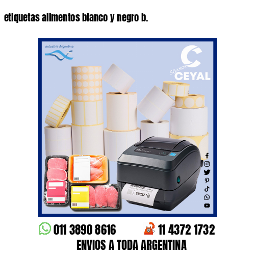 etiquetas alimentos blanco y negro b.