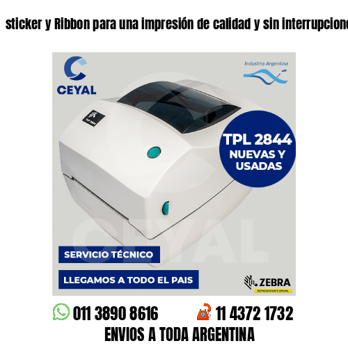 sticker y Ribbon para una impresión de calidad y sin interrupciones