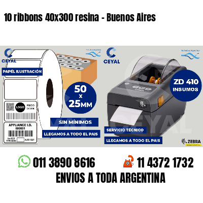 10 ribbons 40x300 resina - Buenos Aires