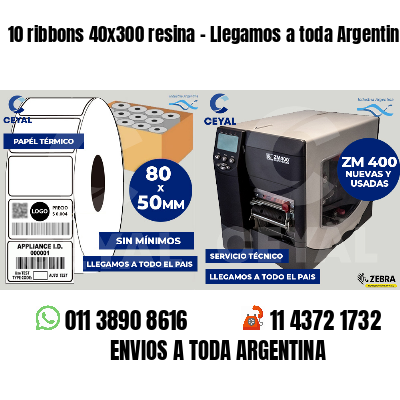 10 ribbons 40x300 resina - Llegamos a toda Argentina