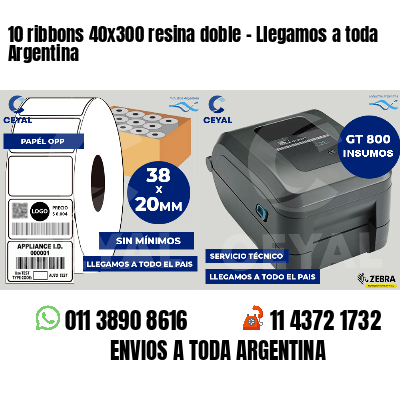 10 ribbons 40x300 resina doble - Llegamos a toda Argentina