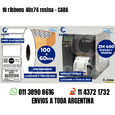 10 ribbons 40x74 resina - CABA