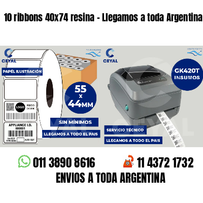 10 ribbons 40x74 resina - Llegamos a toda Argentina