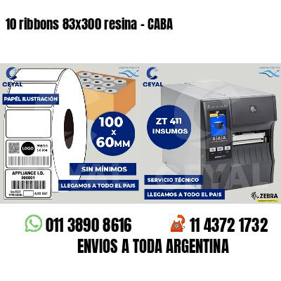 10 ribbons 83x300 resina - CABA