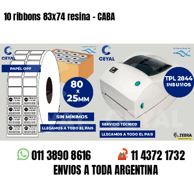 10 ribbons 83x74 resina - CABA