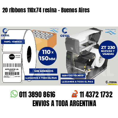 20 ribbons 110x74 resina - Buenos Aires