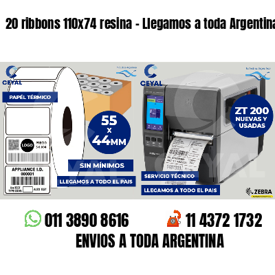 20 ribbons 110x74 resina - Llegamos a toda Argentina