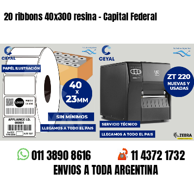 20 ribbons 40x300 resina - Capital Federal