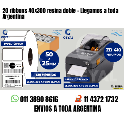 20 ribbons 40x300 resina doble - Llegamos a toda Argentina