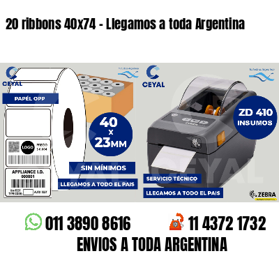 20 ribbons 40x74 - Llegamos a toda Argentina