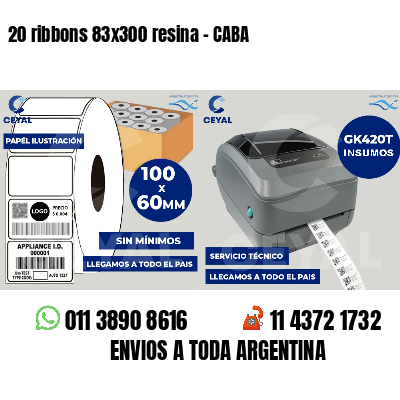 20 ribbons 83x300 resina - CABA