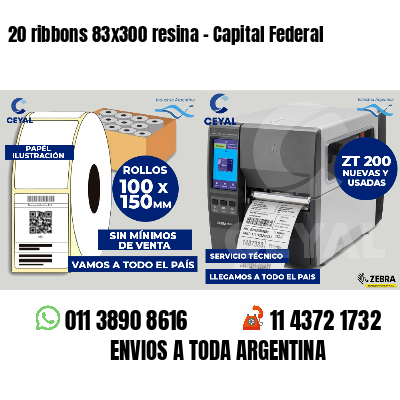 20 ribbons 83x300 resina - Capital Federal