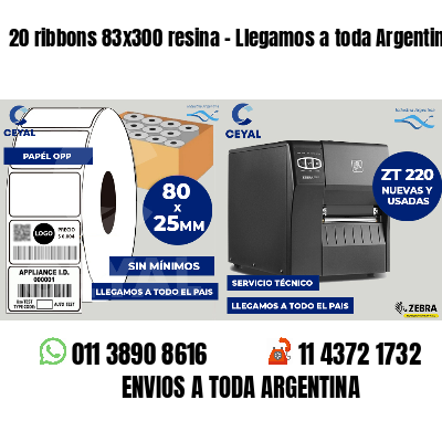 20 ribbons 83x300 resina - Llegamos a toda Argentina
