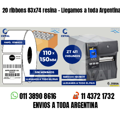 20 ribbons 83x74 resina - Llegamos a toda Argentina