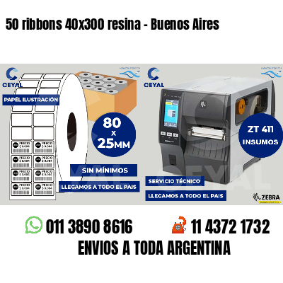 50 ribbons 40x300 resina - Buenos Aires