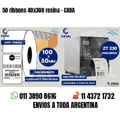 50 ribbons 40x300 resina - CABA