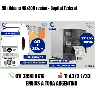 50 ribbons 40x300 resina - Capital Federal
