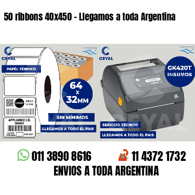 50 ribbons 40x450 - Llegamos a toda Argentina