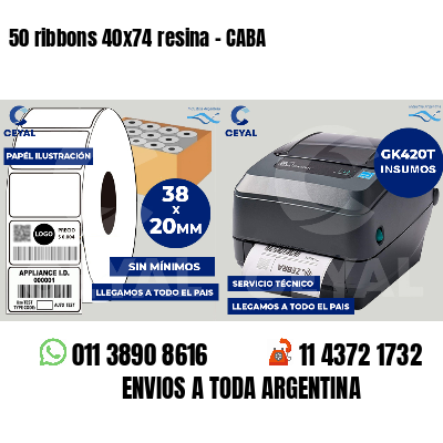 50 ribbons 40x74 resina - CABA