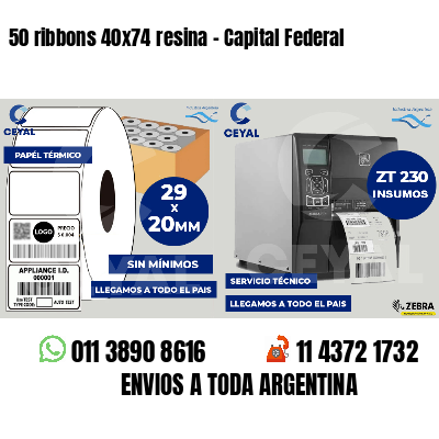 50 ribbons 40x74 resina - Capital Federal